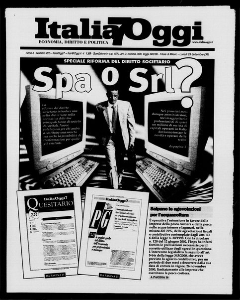 Italia oggi : quotidiano di economia finanza e politica